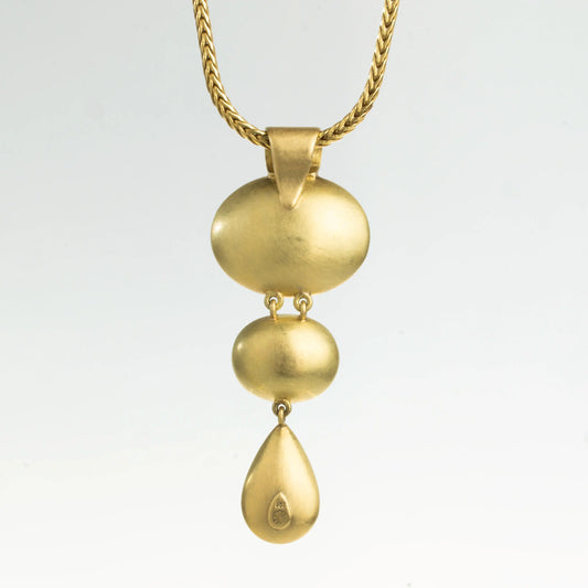 Aquamarinanhänger von hinten 750er Gelbgold