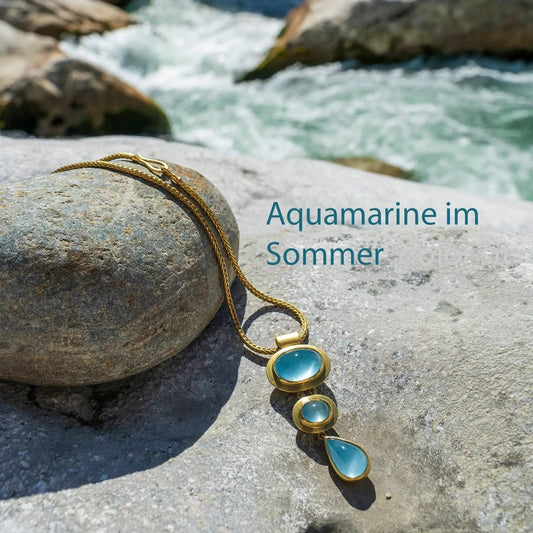 Anhänger mit Aquamarinen