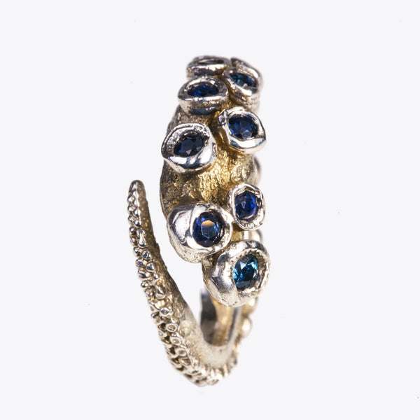 Oktupusring 925Ag mit Saphiren Teuscher Berlin Jewellery