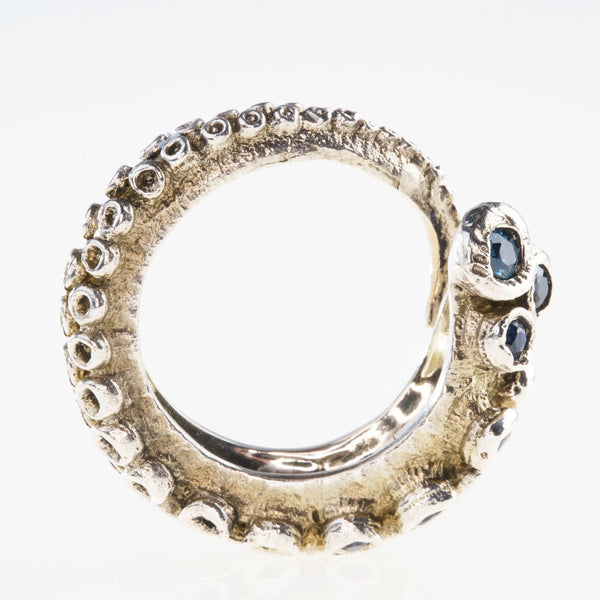 Oktupusring 925Ag mit Saphiren Teuscher Berlin Jewellery