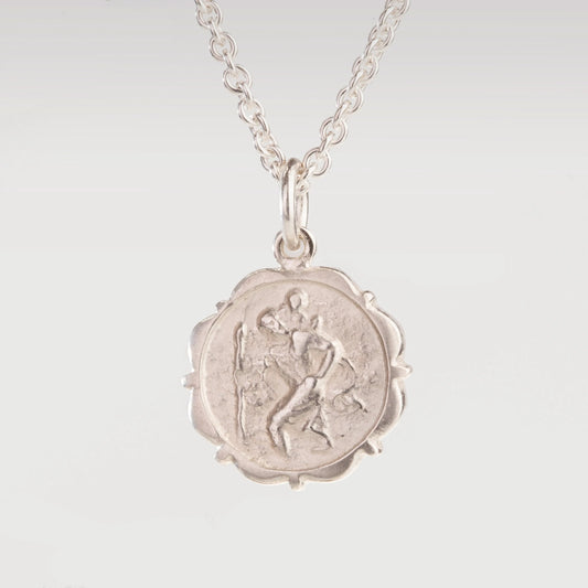 Anhänger mit Christopherusabbildung in Sterlingsilber