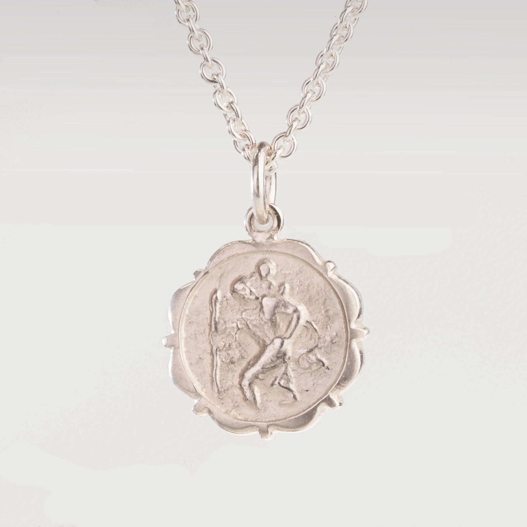 Anhänger mit Christopherusabbildung in Sterlingsilber