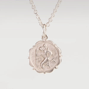 Anhänger mit Christopherusabbildung in Sterlingsilber