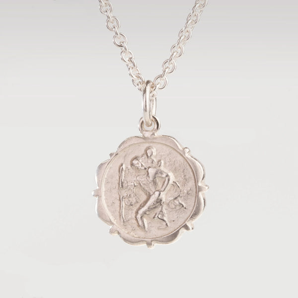 Anhänger mit Christopherusabbildung in Sterlingsilber