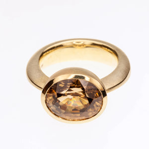 Zirkonring 585 Gelbgold